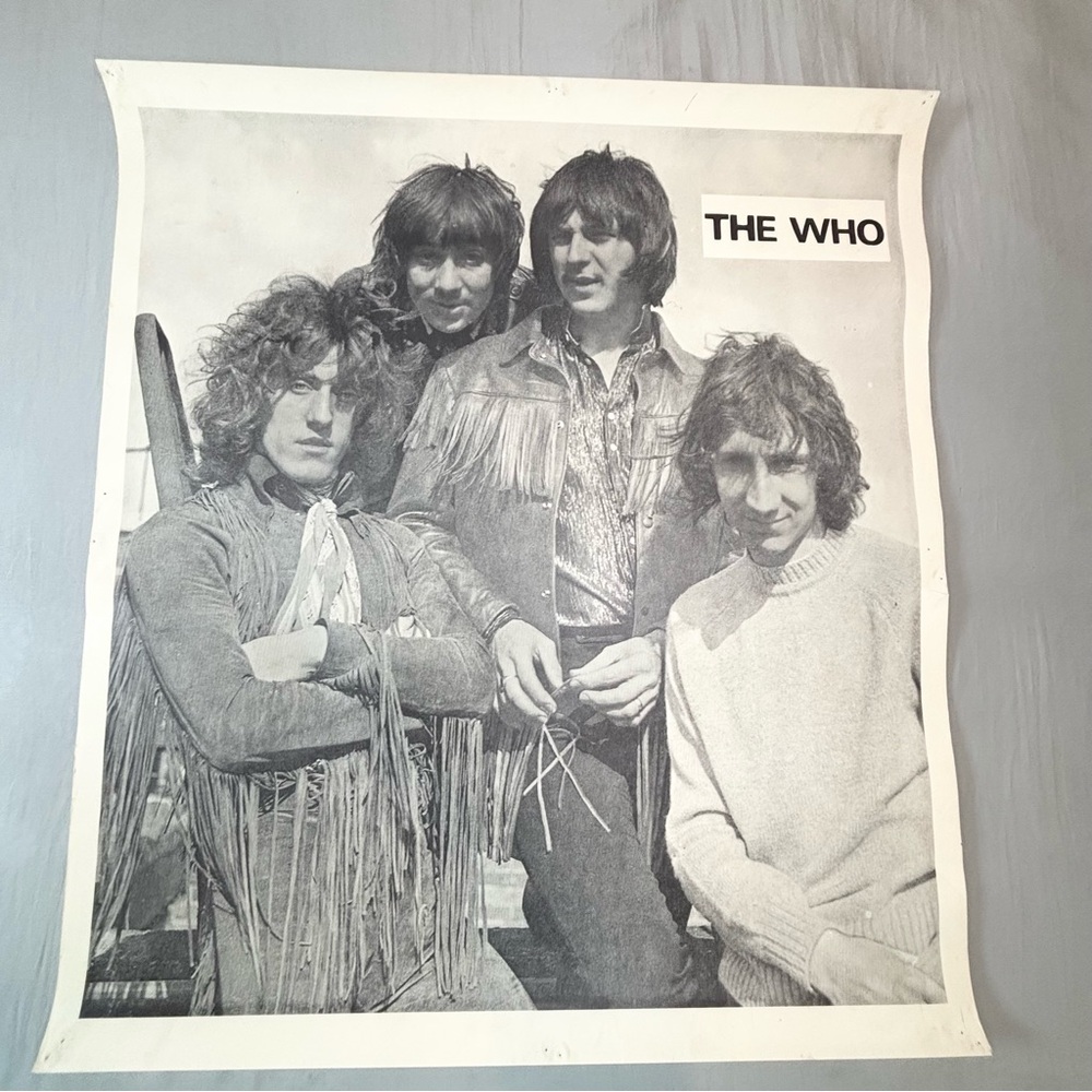 Vintage 1960s The Who Rock Band Tommy Concert Poster